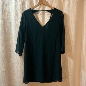 ECOTE Sheer Sleeve Green Dress from UBRAN OUTFITTERS